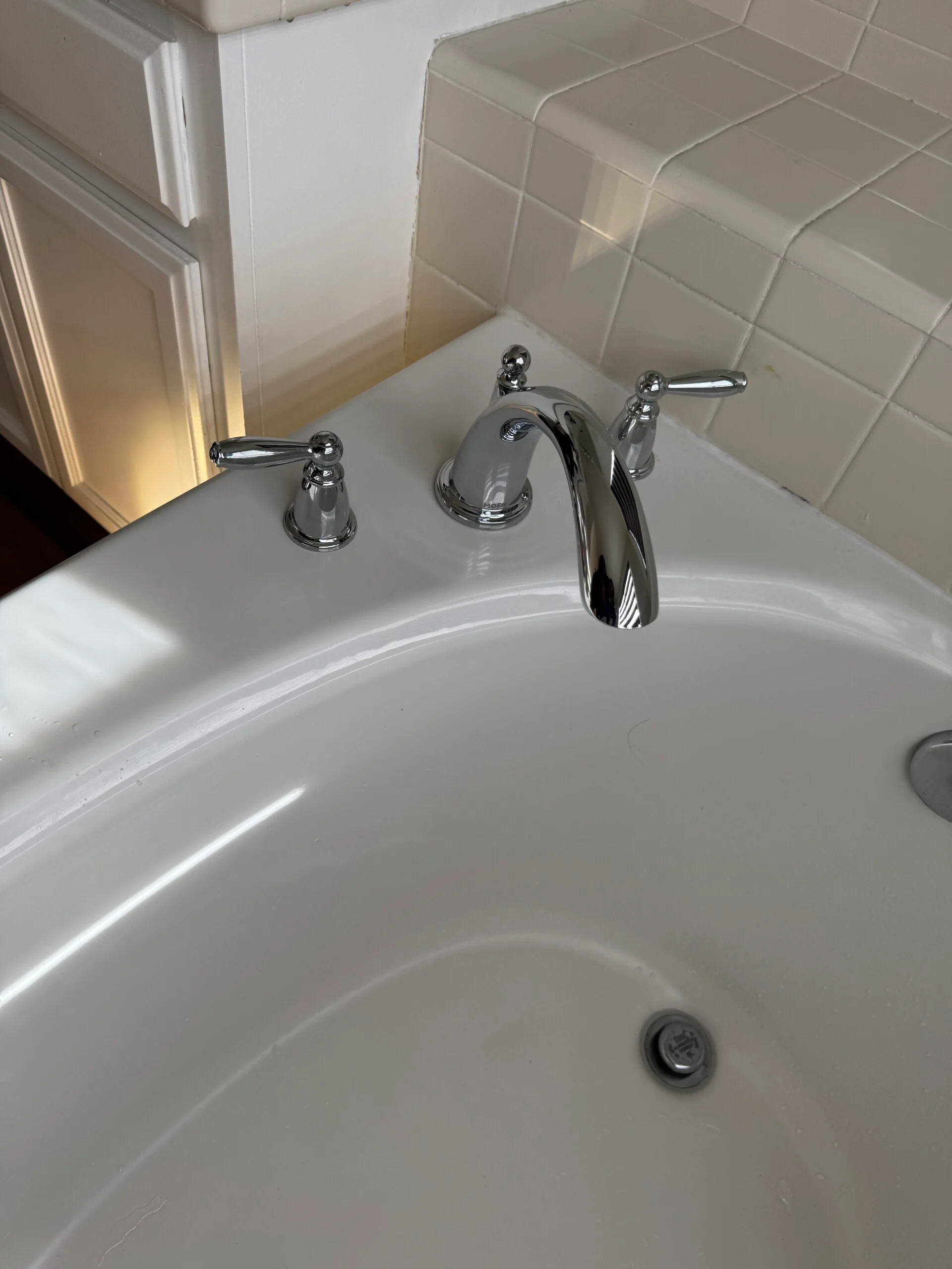 Professional bathtub faucet and trim installation
